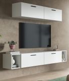 Wohnwand Onawa in wei� Wohnkombination 202 x 184 cm, Soft-Close