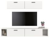 Wohnwand Onawa in wei� Wohnkombination 202 x 184 cm, Soft-Close