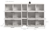 Sideboard Onawa in Grau und Artisan Eiche Kommode 176 cm, Soft-Close