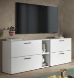 TV-Lowboard Onawa in wei� TV-Unterteil h�ngend / stehend 176 cm, Soft-Close