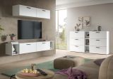Wohnwand Onawa in wei� Wohnkombination 256 x 178 cm, Soft-Close