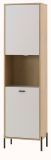 Vitrine Ingar in Kaschmir und Eiche Vitrinenschrank 54 x 204 cm, Soft-Close