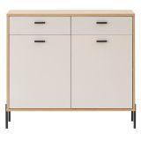 Kommode Ingar in Kaschmir und Eiche Sideboard 105 cm, Soft-Close