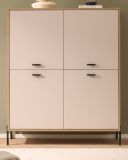 Highboard Ingar in Kaschmir und Eiche Kommode 115 x 140 cm, Soft-Close