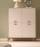 Highboard Ingar in Kaschmir und Eiche Kommode 115 x 140 cm, Soft-Close