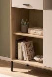 Regalschrank Ingar in Kaschmir und Eiche Highboard 105 x 160 cm, Soft-Close