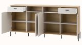 Sideboard Ingar in Kaschmir und Eiche Kommode 205 cm, Soft-Close