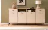 Sideboard Ingar in Kaschmir und Eiche Kommode 205 cm, Soft-Close