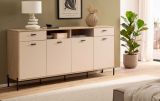 Sideboard Ingar in Kaschmir und Eiche Kommode 205 cm, Soft-Close