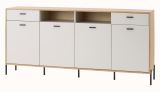 Sideboard Ingar in Kaschmir und Eiche Kommode 205 cm, Soft-Close