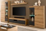 TV-Lowboard Assina in Evoke Eiche und grau matt TV Unterteil 150 cm, Soft-Close