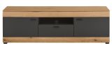 TV-Lowboard Assina in Evoke Eiche und grau matt TV Unterteil 150 cm, Soft-Close