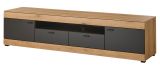 TV-Lowboard Assina in Evoke Eiche und grau matt TV Unterteil 200 cm, Soft-Close
