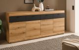 Sideboard Assina in Evoke Eiche und grau matt Kommode 200 cm, Soft-Close