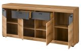 Sideboard Assina in Evoke Eiche und grau matt Kommode 200 cm, Soft-Close