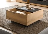 Couchtisch Assina in Evoke Eiche und grau matt Beistelltisch quadratisch 75 x 75 cm