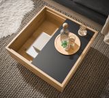 Couchtisch Assina in Evoke Eiche und grau matt Beistelltisch quadratisch 75 x 75 cm