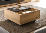 Couchtisch Assina in Evoke Eiche und grau matt Beistelltisch quadratisch 75 x 75 cm