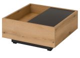Couchtisch Assina in Evoke Eiche und grau matt Beistelltisch quadratisch 75 x 75 cm