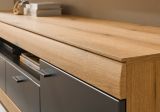 Wohnwand Assina in Evoke Eiche und grau matt Wohnkombination 300 cm, Soft-Close