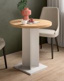 Esstisch Anton in Artisan Eiche und wei� K�chentisch rund 70 cm