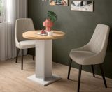 Esstisch Anton in Artisan Eiche und wei� K�chentisch rund 70 cm