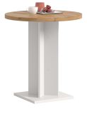 Esstisch Anton in Artisan Eiche und wei� K�chentisch rund 70 cm