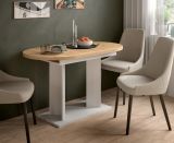 Esstisch Anton in Artisan Eiche und wei� K�chentisch ausziehbar 130 - 170 x 70 cm