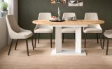 Esstisch Anton in Artisan Eiche und wei� K�chentisch ausziehbar 130 - 170 x 70 cm