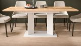 Esstisch Anton in Artisan Eiche und wei� Tisch ausziehbar 150 - 190 x 90 cm