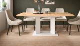 Esstisch Anton in Artisan Eiche und wei� Tisch ausziehbar 150 - 190 x 90 cm
