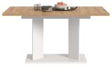 Esstisch Anton in Artisan Eiche und wei� Tisch ausziehbar 150 - 190 x 90 cm