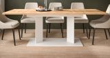 Esstisch Anton in Artisan Eiche und wei� Tisch ausziehbar 140 - 220 x 90 cm