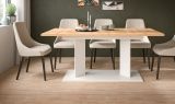 Esstisch Anton in Artisan Eiche und wei� Tisch ausziehbar 140 - 220 x 90 cm