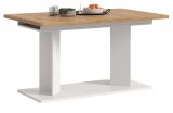 Esstisch Anton in Artisan Eiche und wei� Tisch ausziehbar 140 - 220 x 90 cm
