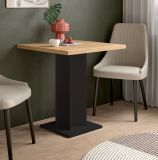 Esstisch Anton in Artisan Eiche und schwarz K�chentisch 70 x 70 cm