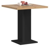 Esstisch Anton in Artisan Eiche und schwarz K�chentisch 70 x 70 cm