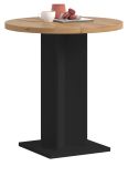 Esstisch Anton in Artisan Eiche und schwarz K�chentisch rund 70 cm