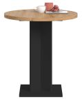 Esstisch Anton in Artisan Eiche und schwarz K�chentisch rund 70 cm