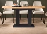 Esstisch Anton in Artisan Eiche und schwarz K�chentisch ausziehbar 130 - 170 x 70 cm