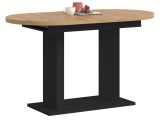 Esstisch Anton in Artisan Eiche und schwarz K�chentisch ausziehbar 130 - 170 x 70 cm