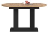 Esstisch Anton in Artisan Eiche und schwarz K�chentisch ausziehbar 130 - 170 x 70 cm