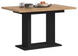 Esstisch Anton in Artisan Eiche und schwarz K�chentisch ausziehbar 120 - 160 x 80 cm