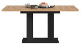 Esstisch Anton in Artisan Eiche und schwarz K�chentisch ausziehbar 120 - 160 x 80 cm