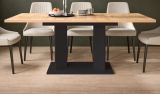 Esstisch Anton in Artisan Eiche und schwarz Tisch ausziehbar 150 - 190 x 90 cm