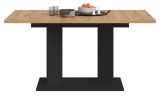 Esstisch Anton in Artisan Eiche und schwarz Tisch ausziehbar 150 - 190 x 90 cm