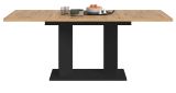 Esstisch Anton in Artisan Eiche und schwarz Tisch ausziehbar 150 - 190 x 90 cm