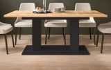 Esstisch Anton in Artisan Eiche und schwarz Tisch ausziehbar 140 - 220 x 90 cm