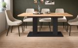 Esstisch Anton in Artisan Eiche und schwarz Tisch ausziehbar 140 - 220 x 90 cm