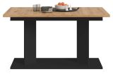 Esstisch Anton in Artisan Eiche und schwarz Tisch ausziehbar 140 - 220 x 90 cm